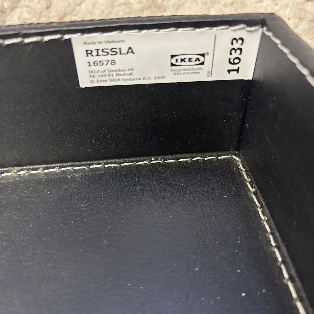 IKEA Set Of 3 Rissla Boxes JEWELRY TRAVEL STORAGE CASES TRINKET Black Magnet